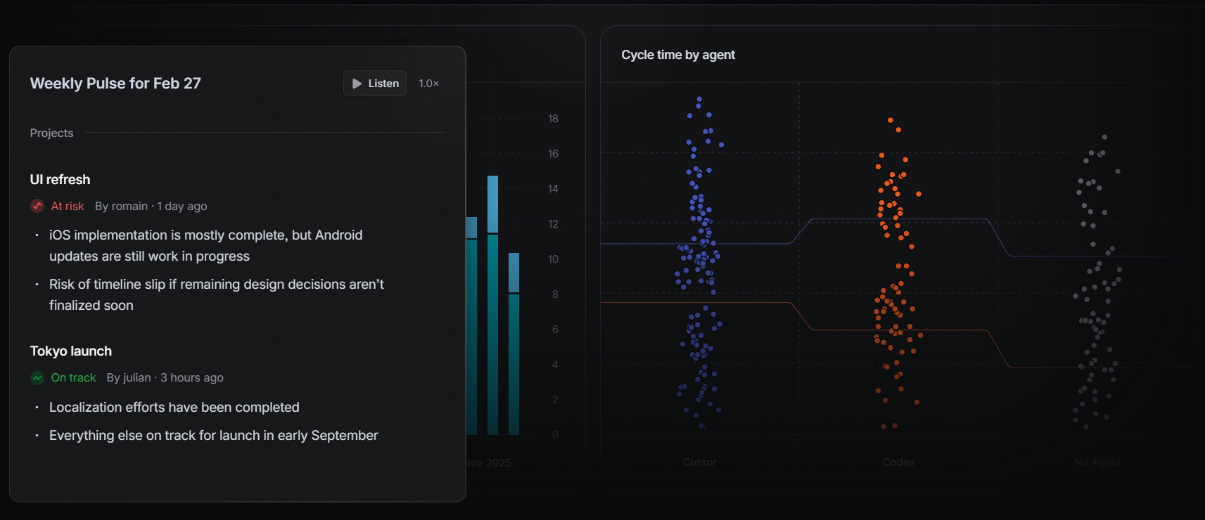 Self-driving operations UI